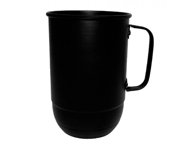 Caneca em alumnio preta 600 ml - Personalizada com seu logo