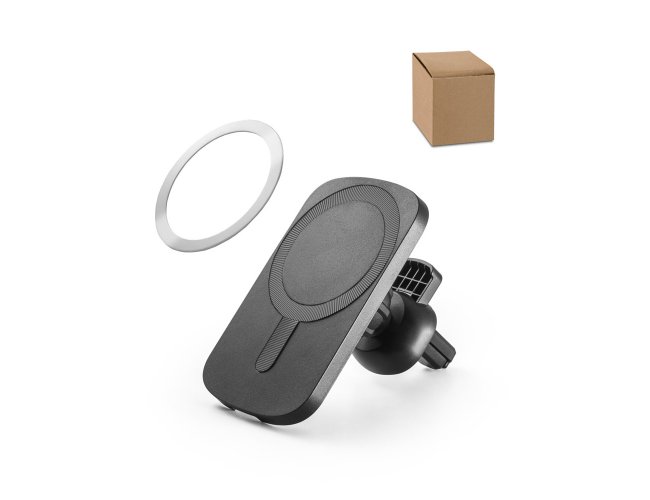 KOCH. Carregador magntico wireless em ABS (60% reciclado) c/ suporte para carro